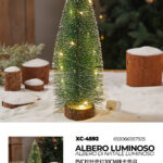 Mini albero di Natale luminoso da tavolo illuminazione 20 LED luce calda alimentazione a batteria (non incluse) dimensioni 30cmH