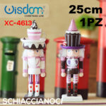 Schiaccianoci decorativi natalizi in legno vari modelli disponibili altezza 25cmH