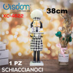 Schiaccianoce decorativo natalizio in legno vari modelli disponibili altezza 38cmH