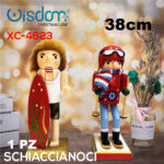 Schiaccianoci decorativi natalizi in legno vari modelli disponibili altezza 38cmH