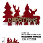 Decorazione Natalizia in legno con scritta Christmas dimensioni 15x25cm