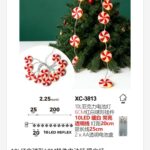 Pendente luminoso Natalizio 2,25 metri a forma di sfere rosse luminose 10 LED REFLEX luce calda alimentazione a batterie (non incluse) uso interno