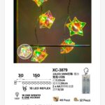 Pendente luminoso Natalizio 1,5 metri a forma di comete luminose 10 LED REFLEX luce calda alimentazione a batterie (non incluse) uso interno