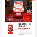 Lampada da tavolo decorativa Natalizia con Babbo Natale a LED luce bianca dimensioni 7x11cm alimentazione a batterie (non incluse)