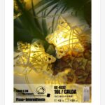 Pendente luminoso Natalizio 0,3 metri a forma di stelle luminose 10 LED luce calda alimentazione a batterie (non incluse) uso interno