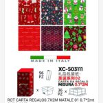 Rotoli carta da regalo natalizi in varie fantasie assortite dimensioni 0,7x2 Metri