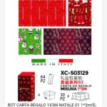 Rotoli carta da regalo natalizi in varie fantasie assortite dimensioni 1x3 Metri