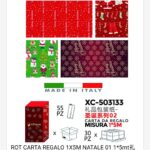 Rotoli carta da regalo natalizi in varie fantasie assortite dimensioni 1x5 Metri