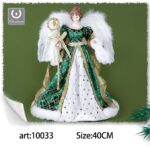 Puntale per albero natalizio a forma di angelo religioso dimensione 40cm