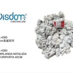 Ghirlanda Natalizia decorativa innevata dimensione 40cm