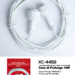 Cavo di prolunga colore bianco per catene luminose LED da 10 metri con connettore maschio femmina adatta sia per uso interno che esterno grado di protezione IP65