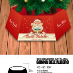 Decorazione natalizia gonna copri base per albero di natale scritta Buon Natale tessuto morbido dimensioni 60x80x25cm