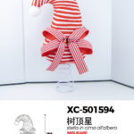 Puntale per albero natalizio a forma di cappello dimensione 12x31cm