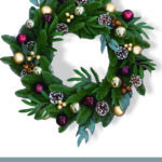 Ghirlanda Natalizia decorativa con pigne e bacche dimensione 50cm