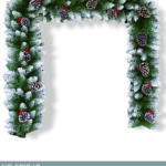 Ghirlanda Natalizia decorativa innevata con pigne dimensione 270cm