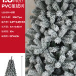 Albero di natale artificiale altezza 1,8 metri con 598 punte decorate bianche effetto neve base in ferro 22x45cm