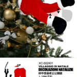 Decorazione natalizia a forma gambe di babbo natale che scalciano alimentazione a batterie (non incluse) dimensioni 15x10x34cm