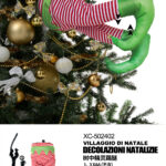 Decorazione natalizia a forma gambe di elfo che scalciano alimentazione a batterie (non incluse) dimensioni 15x10x34cm