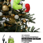 Decorazione natalizia a forma gambe di grinch che scalciano alimentazione a batterie (non incluse) dimensioni 15x10x34cm