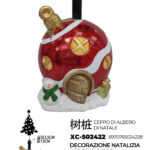 Base albero decorativa Natalizia a forma di casetta pupazzo di neve in poliresina diametro 3,5 cm dimensioni 33x45cm