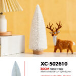 Alberello di Natale decorativo bianco da tavolo materiale pvc effetto legno dimensioni 30cmH