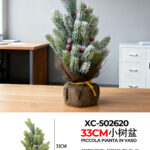 Vaso decorativo alberello artificiale piccolo per decorazioni tavoli dimensione: 10x33cm