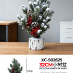 Vaso decorativo alberello artificiale piccolo per decorazioni tavoli dimensione: 10x32cm