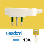 Spina elettrica salva spazio bianca da 10A