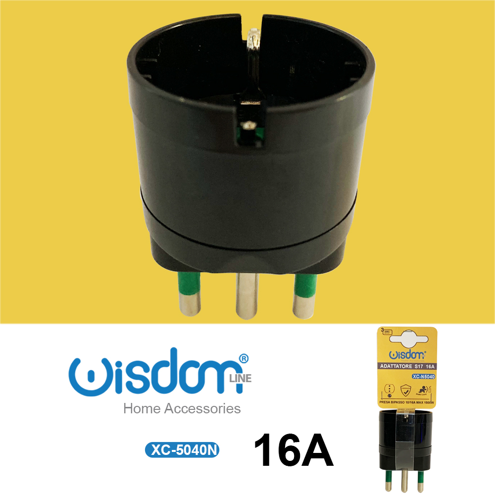 XC-5040N Adattatore spina elettrica colore nero 16A - immagine 1