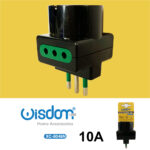 Adattatore elettrico multiplo con due prese da (10A) e una presa da (16A)