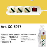 Ciabatta presa bipasso a tre posizioni cavo da 1,5 metri potenza max 2500w con prese uscite da 10 e 16A