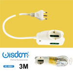 Multipresa con prolunga lunghezza cavo da 3 metri dispone di 2 prese bipasso e 1 presa schuko