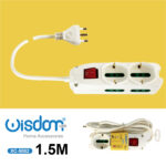 Multipresa ciabatta elettrica lunghezza cavo 1,5 metri presenta 4 prese bipasso e 2 prese schuko