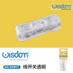 Interruttore unipolare passafilo trasparente