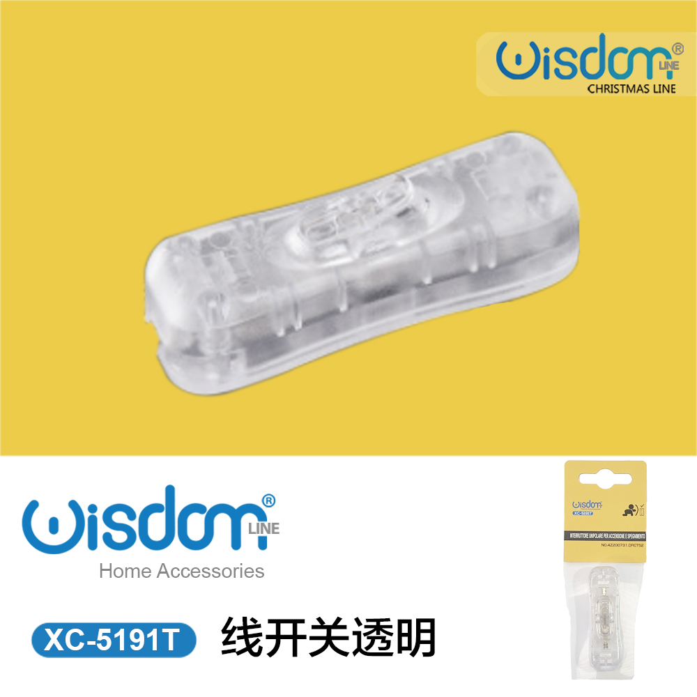 XC-5191T Interruttore unipolare passafilo trasparente - immagine 1