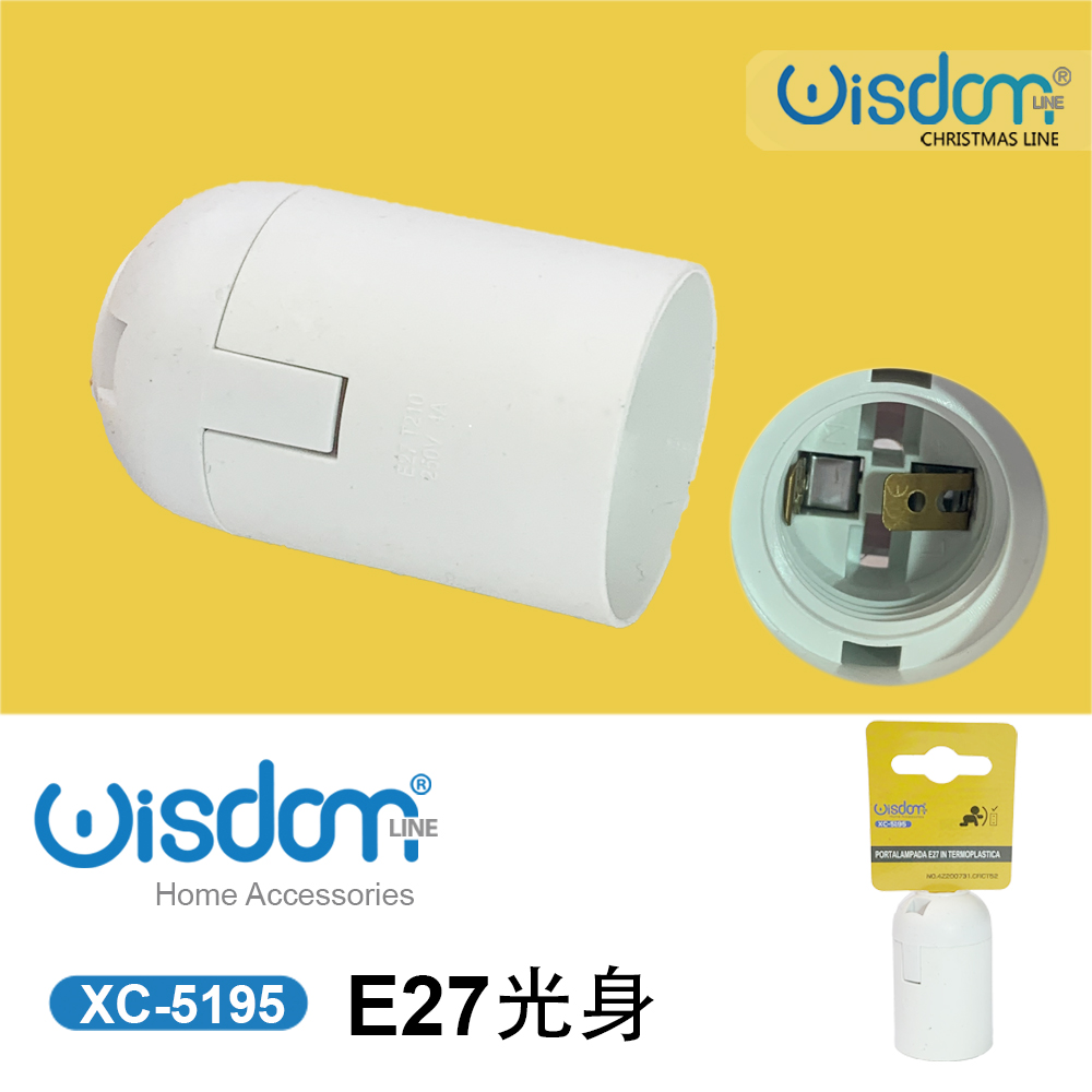 XC-5195 Portalampada con attacco E27 in plastica termostabile - immagine 1