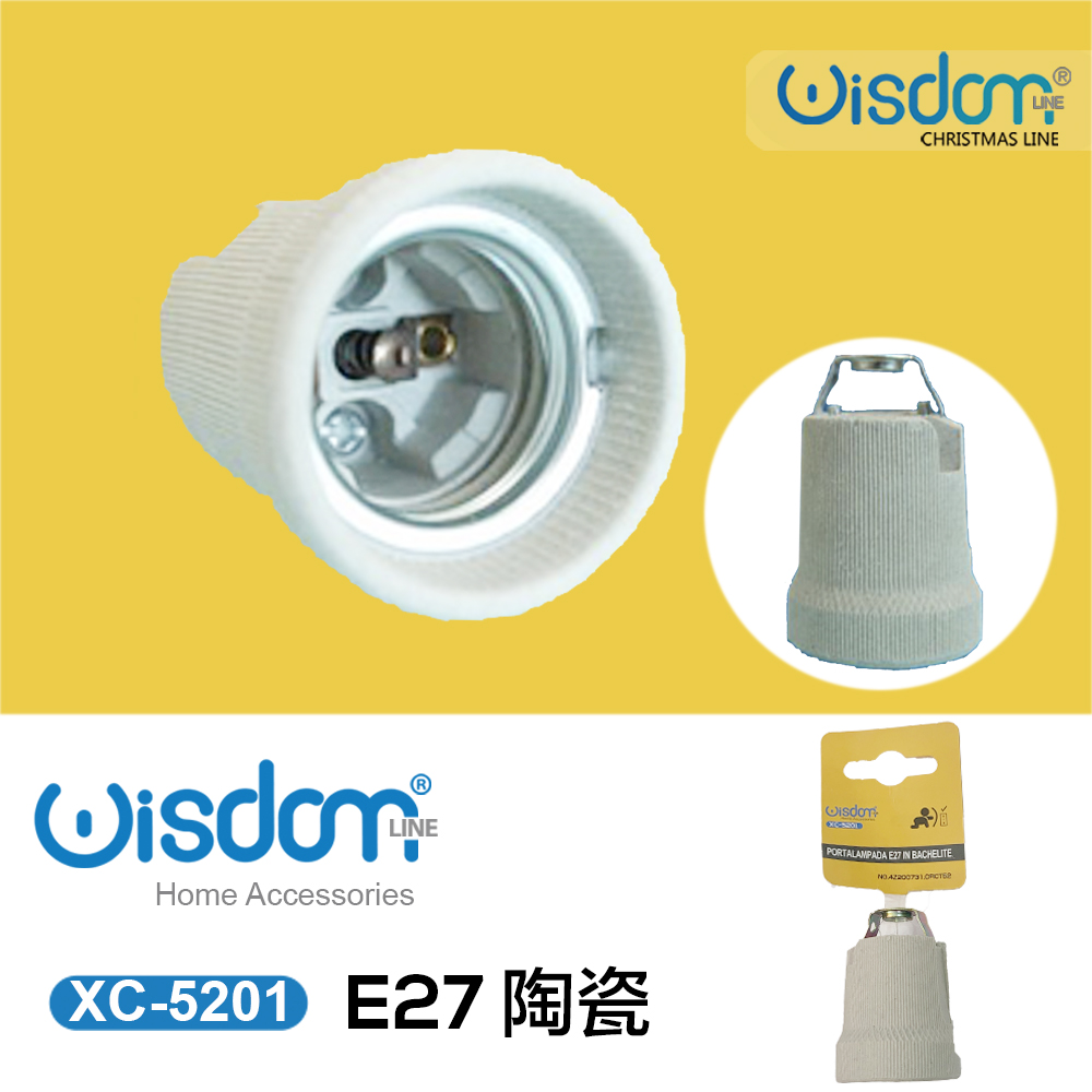 XC-5201 Portalampada in ceramica con attacco E27 - immagine 1