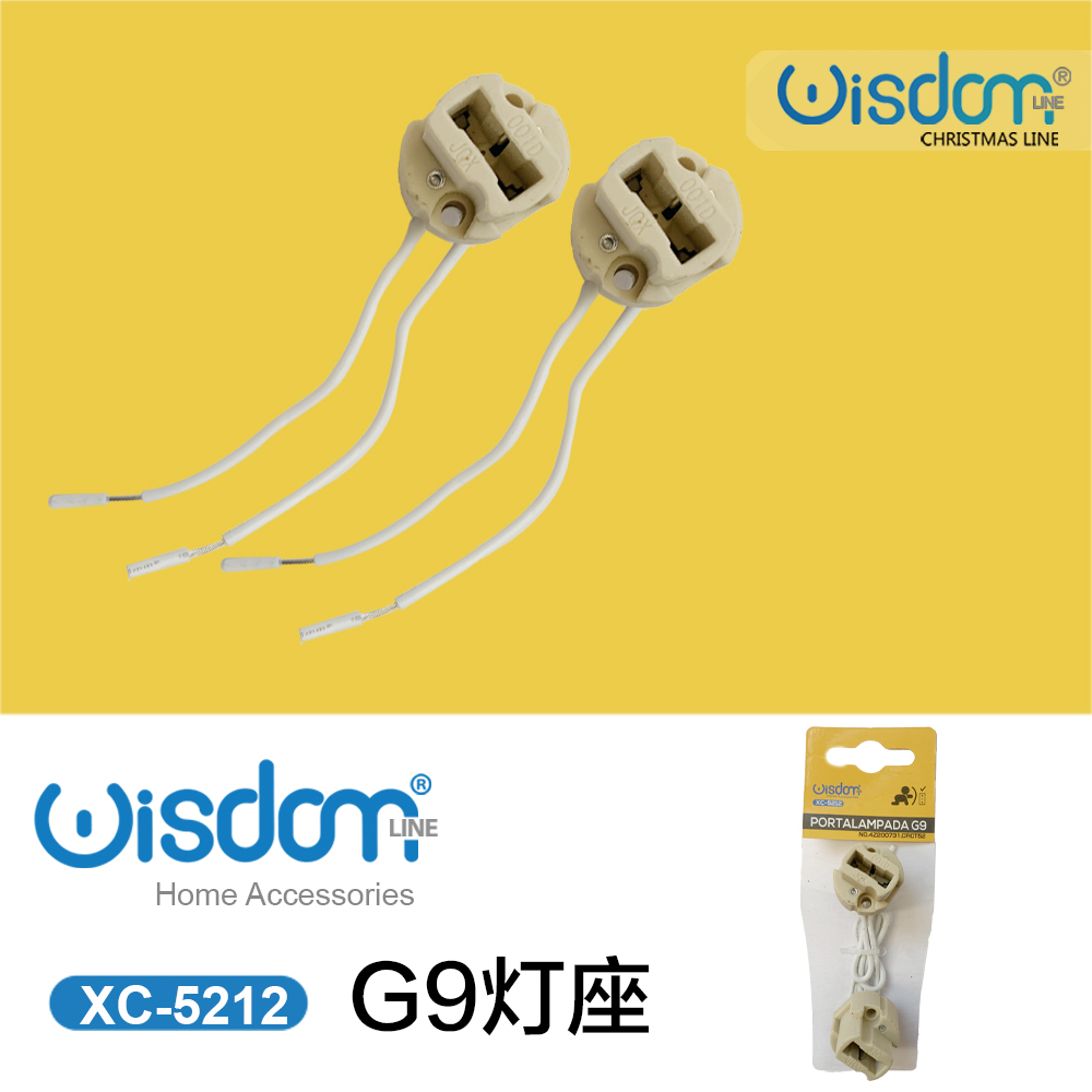 XC-5212 Porta lampada in ceramica per faretti con attacco G9 ideale per lampade alogene o LED - immagine 1