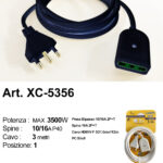 Prolunga elettrica colore nero da 3 metri con potenza massima di 3500W