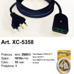 Prolunga elettrica colore nero da 10 metri con potenza massima di 3500W