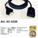 Prolunga elettrica colore nero da 15 metri con potenza massima di 3500W