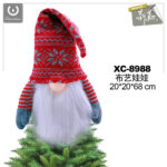 Puntale per albero natalizio a forma di gnomo malese dimensione 20x20x68cm