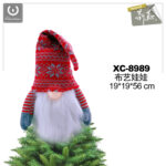 Puntale per albero natalizio a forma di gnomo malese dimensione 19x19x56cm