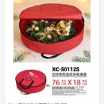 Borsa porta oggetti natalizi in tessuto color rosso dimensioni 76x18cm