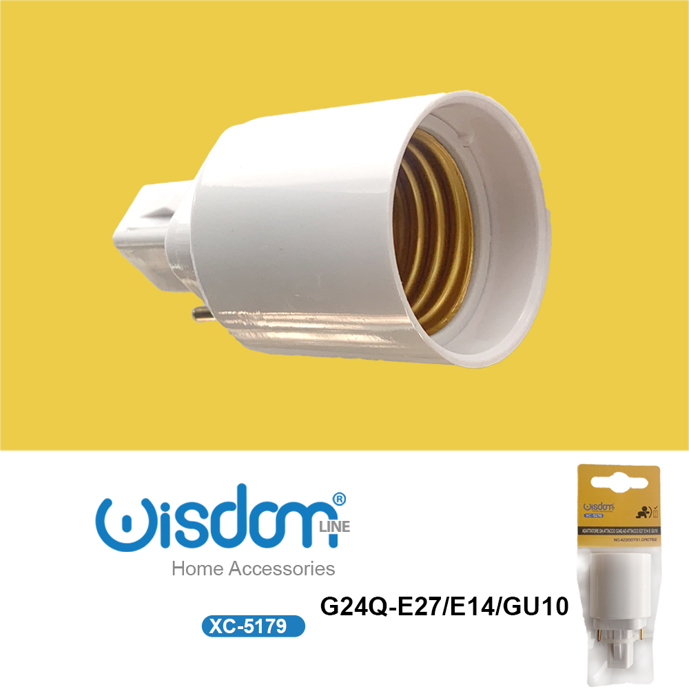 xc-5179 Adattatore portalampada utilizzato per convertire attacco G24Q in E27 - immagine 1