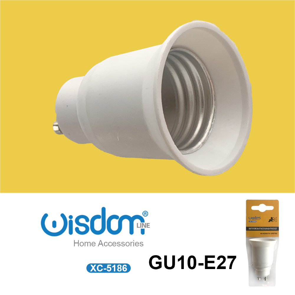 xc-5186 Adattatore per attacco lampade compatibili GU10-E27 - immagine 1