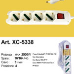Ciabatta presa bipasso a quattro posizioni cavo da 4 metri potenza max 2500w con prese uscite da 10 e 16A
