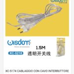 Cavo interruttore trasparente da 1,5 metri