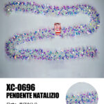 Ghirlanda pendente Natalizia in PVC olografico da 2 metri ideale per addobbi