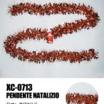 Ghirlanda pendente Natalizia in Paillettes color bronzo lunghezza 2 metri ideale per addobbi